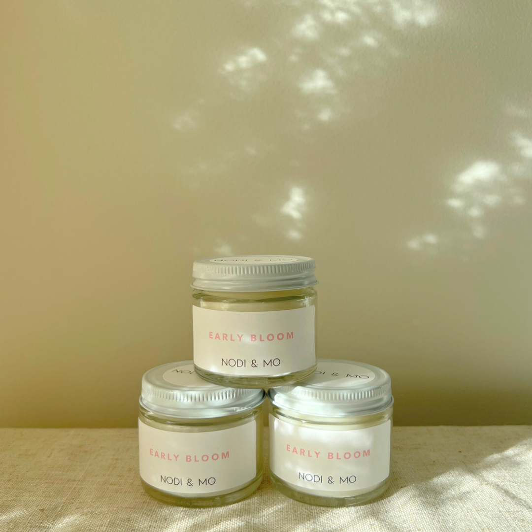 Mini Bloom Floral Candle - Coconut Soy Candle - Nodi & Mo Candle
